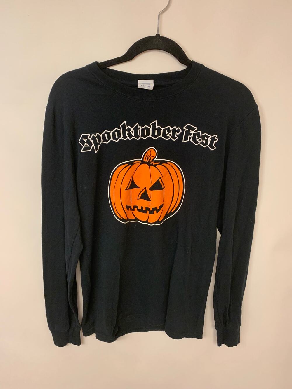 Spooktober Fest Halloween Tee Costume Fun Unique Black SZ S